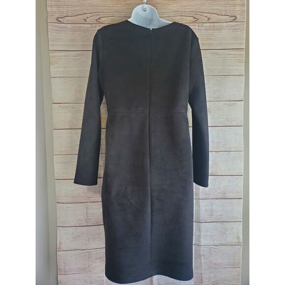 BCBGMaxAzria Dress Knee Length Cocktail Bodycon Cut Out Black NWOT Size Large - Picture 2 of 5